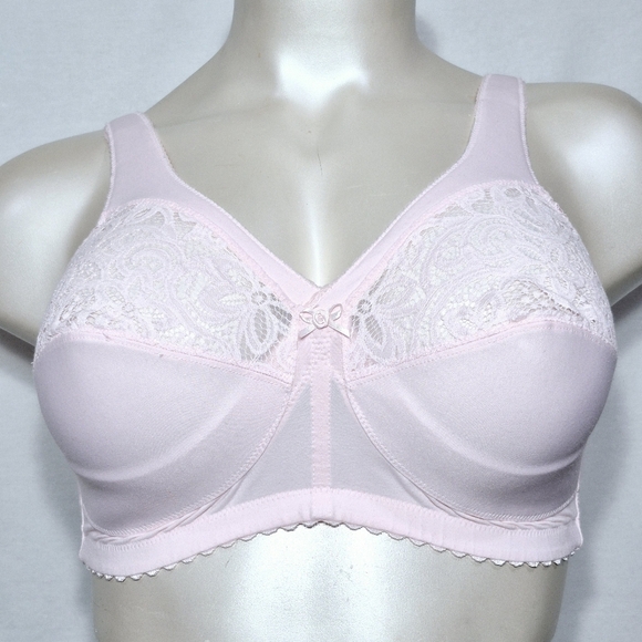 40D Glamorise 1001 Magiclift Wirefree No Wire‎ Shaper Bra Pink - Picture 1 of 6